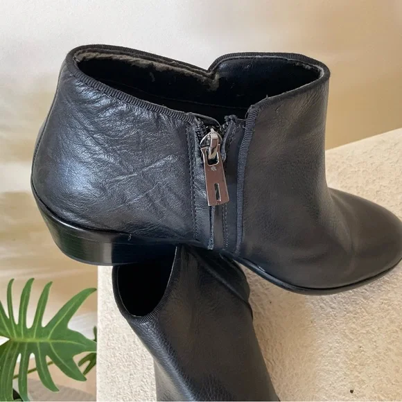 Sam Edelman Black Leather Booties, Size 37 European. - Picture 12 of 14